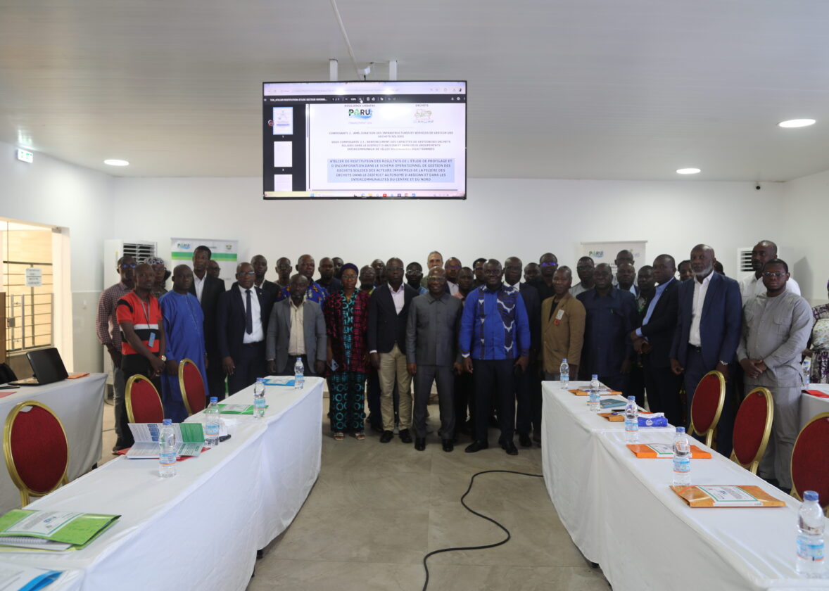 Atelier de restitution des résultats de l’étude de profilage et d’incorporation des acteurs informels dans la gestion des déchets à Abidjan, au Centre et au Nord